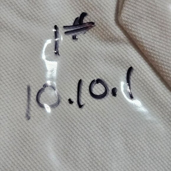 White Cotton Blend Polo Shirt 97% Cotton 3% Elastane Made In Turkey Button Detai - Picture 14 of 14